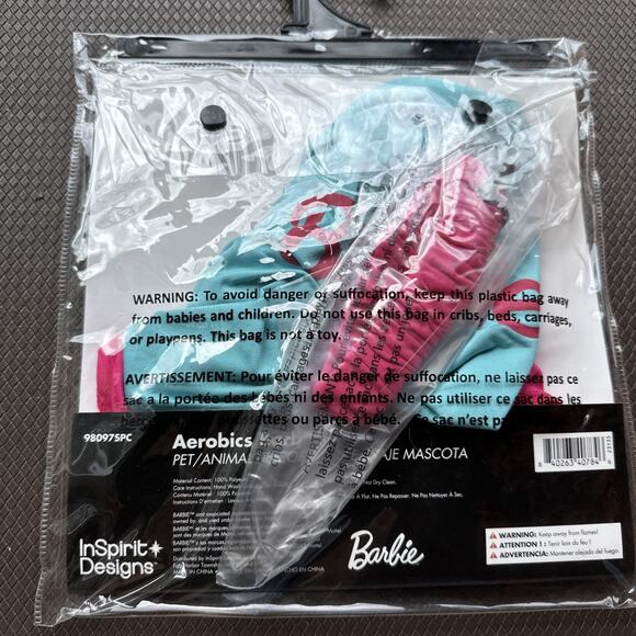 New Aerobics Barbie The Movie Size Small Dog Halloween Costume NWT - Picture 4 of 4